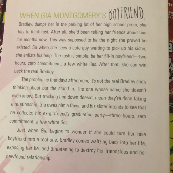 The Fill-In Boyfriend by Kasie West - Pink Accent Paperback - Picture 2 of 12